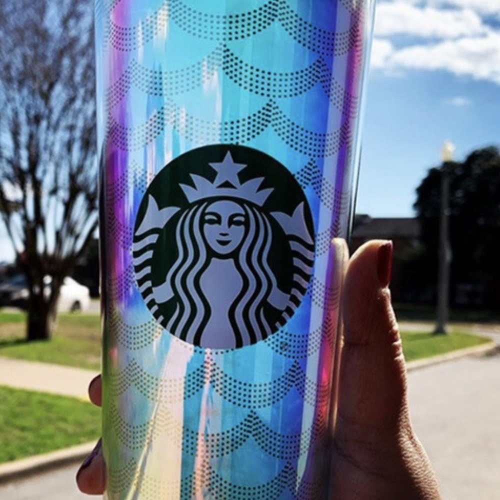 🧜‍♀️🐟Starbucks Mermaid Colorful Scales Tumbler with Lid